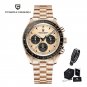 Gold Black_2023    Moon Men's Quartz Watches Luxury Chronograph Watch For Men Sapphire AR Mirror Wat