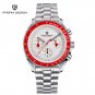 Red_2023    Moon Men's Quartz Watches Luxury Chronograph Watch For Men Sapphire AR Mirror Waterproof