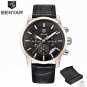 Gold black_Top Brand Luxury Stainless Steel Watch Men Business Casual Quartz Watch Military Wristwat