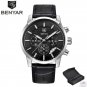 Silver black_Top Brand Luxury Stainless Steel Watch Men Business Casual Quartz Watch Military Wristw