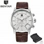Silver white_Top Brand Luxury Stainless Steel Watch Men Business Casual Quartz Watch Military Wristw