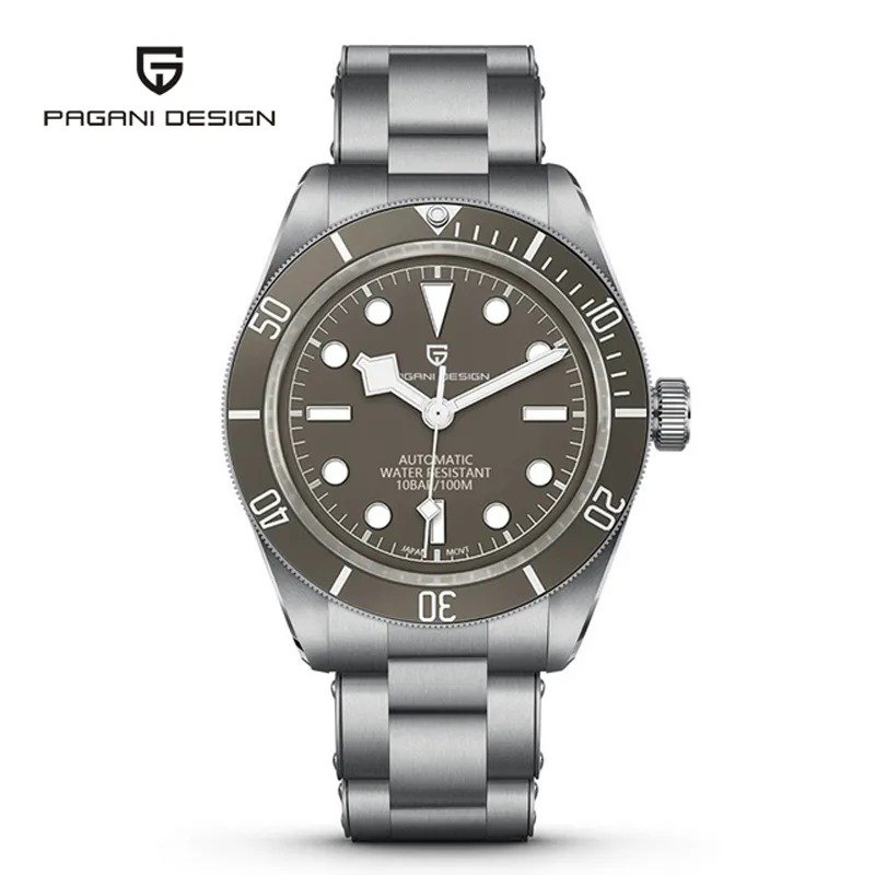 Gray_BB58 Retro Automatic Watch For Men NH35 Luxury Men Mechanical Wristwatches 2023 Stainless Steel
