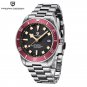 Red_BB58 Retro Automatic Watch For Men NH35 Luxury Men Mechanical Wristwatches 2023 Stainless Steel 