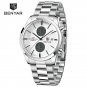 Silver White_Mens Watches Top Brand Luxury Quartz Men Watch 2023 Sports Watch For Men Chronograph Mi