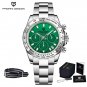 Green_Watch For Men 2023 Top Brand Luxury Men Quartz Wristwatches Chronograph Luminous Sapphire Glas