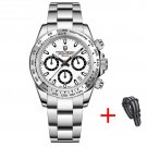White_Watch For Men 2023 Top Brand Luxury Men Quartz Wristwatches Chronograph Luminous Sapphire Glas