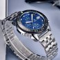 Gold Blue_Mens Watches 2023 Top Brand Luxury Quartz Chronograph Watch For Men Sports Waterproof Mili