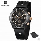J Gold Black_Mens Watches 2023 Top Brand Luxury Quartz Chronograph Watch For Men Sports Waterproof M