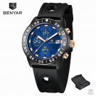 J Gold Blue_Mens Watches 2023 Top Brand Luxury Quartz Chronograph Watch For Men Sports Waterproof Mi