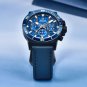 Blue_Mens Watches Top Brand Luxury Quartz Watch For Men Sports Chronograph Waterproof Leather Lumino