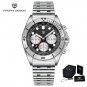 Silver Black_Chronograph VK63 Watch For Men Top Brand Luxury Quartz Watches Mens Sports Military Wat