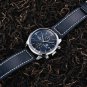 Gold White_2023 Men's Watches Top Brand Luxury Chronograph quartz Watch for Men Leather Leather Wat