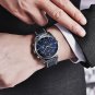 White_2023 Men's Watches Top Brand Luxury Chronograph quartz Watch for Men Leather Leather Waterpro