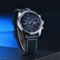 White_2023 Men's Watches Top Brand Luxury Chronograph quartz Watch for Men Leather Leather Waterpro