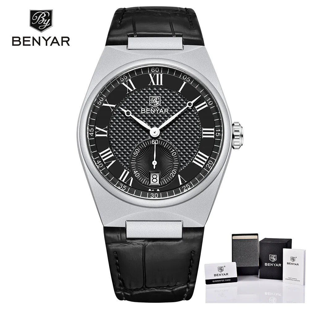 Silver Black_Original Mens Quartz Watches Sports Watch For Men Military Mens Watches Top Luxury Fash