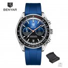 J Blue_Moon Watch For Men Dial Analog Chronograph Waterproof Analog Quartz Mens Watches Automatic Sp