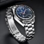 J Blue_Moon Watch For Men Dial Analog Chronograph Waterproof Analog Quartz Mens Watches Automatic Sp