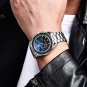 Silver Black_Moon Watch For Men Dial Analog Chronograph Waterproof Analog Quartz Mens Watches Automa