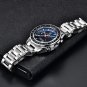Silver Blue_Moon Watch For Men Dial Analog Chronograph Waterproof Analog Quartz Mens Watches Automat
