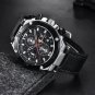 Blue_Watch Men Quartz Chronograph Military Mens Watches Top Brand Luxury Clock Men Watch Leather Str