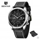 Silver Black_Mens Fashion Quartz Wristwatches Top Brand Luxury Watch Men Sports Waterproof Military 