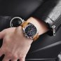 Blue_2023 Men Quartz Wristwatches Chronograph Leather Sports Watch Men Luxury Brand Military 100M W