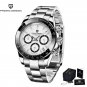Silver White_Top Brand Luxury Sports Watch For Men Quartz Watches Mens 2023 Chronograph Stainless St