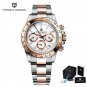 Gold White_2023    Top Brand Mens Watches Sports VK63 Quartz Chronograph Watch For Men Sapphire Stai