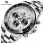 Gold White M_2023    Top Brand Mens Watches Sports VK63 Quartz Chronograph Watch For Men Sapphire St