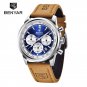 Silver Blue_Top Brand Luxury Mens Watches Sports Quartz Chronograph Watch For Men Multifunctional Mi