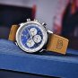 Silver Blue_Top Brand Luxury Mens Watches Sports Quartz Chronograph Watch For Men Multifunctional Mi