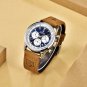 Silver Blue_Top Brand Luxury Mens Watches Sports Quartz Chronograph Watch For Men Multifunctional Mi