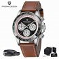 Black L_2023    Panda Watch For Men Luxury Mens Quartz Watches Luminous Sapphire Mirror Chronograph 