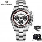 White_2023    Panda Watch For Men Luxury Mens Quartz Watches Luminous Sapphire Mirror Chronograph VK
