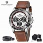 White L_2023    Panda Watch For Men Luxury Mens Quartz Watches Luminous Sapphire Mirror Chronograph 