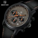 Black Brown_Top Brand Luxury Watches Mens 2023 Chronograph Quartz Men Watch Sport Military Waterproo