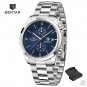 Blue_2023  Mens Watches Top Brand Luxury Quartz Sports Watch Men Chronograph Stainless Steel Waterpr