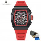 Black Red_2023    Top Brand Luxury Men's Watches Chronograph Quartz Watch For Men Sports Waterproof 