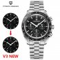 Black Red L_Mens Watches 2023 Top Brand Quartz Chronograph Automatic Watch For Men Sports Leather Sa