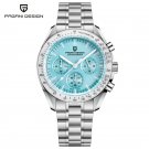 Sky Blue_Mens Watches 2023 Top Brand Quartz Chronograph Automatic Watch For Men Sports Leather Sapph