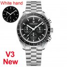 V3 Black_Mens Watches 2023 Top Brand Quartz Chronograph Automatic Watch For Men Sports Leather Sapph