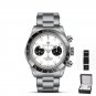 White Box_Panda Retro Mens Watches 2023 Chronograph Quartz Watch For Men Luxury Watches Ceramic Beze