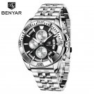 Black_Men's Watches 2023 Top Brand Luxury Stainless Steel Quartz Watch For Men Multifunctional Chron