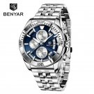 Blue_Men's Watches 2023 Top Brand Luxury Stainless Steel Quartz Watch For Men Multifunctional Chrono