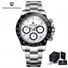 Silver_2023  Mens Watches Quartz Watch For Men Chronograph Top Brand Luxury Sapphire Mirror Sports