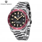 Red_BB58 Retro Automatic Watch For Men NH35 Luxury Men Mechanical Wristwatches 2023 Stainless Steel 