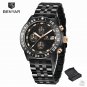 Gold Black_Top Brand Luxury Mens Watches Multifunctional Chronograph Quartz Watch For Men Sports Mil