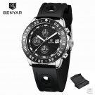 J Black_Top Brand Luxury Mens Watches Multifunctional Chronograph Quartz Watch For Men Sports Milita