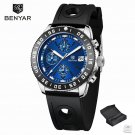 J Blue_Top Brand Luxury Mens Watches Multifunctional Chronograph Quartz Watch For Men Sports Militar