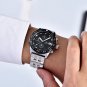 Silver Black_Top Brand Luxury Mens Watches Multifunctional Chronograph Quartz Watch For Men Sports M